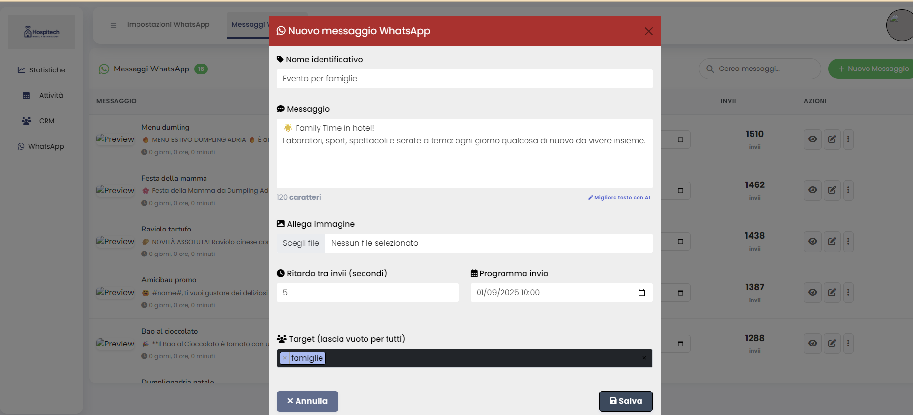 Anteprima CRM - Messaggistica